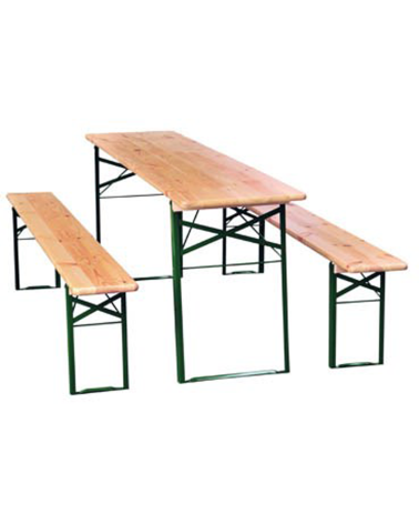 METRO Professional Folding Table 220X50CM (+ 2 benches)