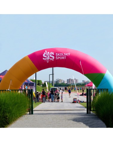 10m Inflatable advertising gate with RedX® compressor