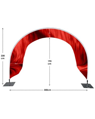 Flag arch with print